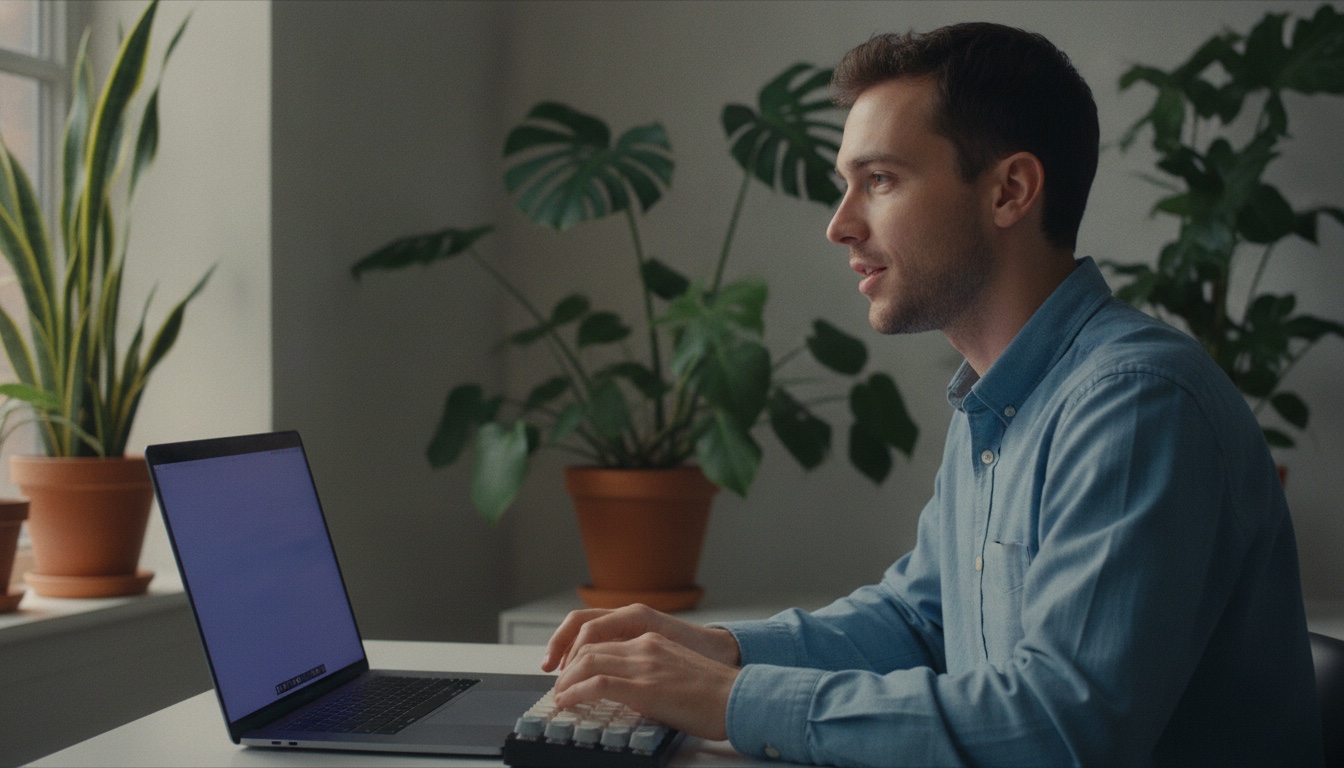 A code editor on a Mac screen with a chat panel open beside the file